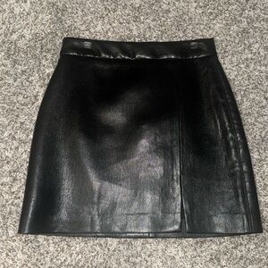 Aritzia black leather skirt